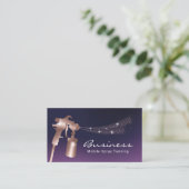 Spray Tan Lila & Rose Gold Mobile Tanning Visitenkarte (Stehend Vorderseite)