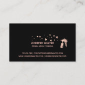 Spray Tan Maschine mobile Gerbstudio Herz Visitenkarte (Rückseite)