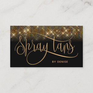 Spray Tan Mobile Spray Tan Gold Glitter Girl Visitenkarte
