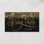 Spray Tan Mobile Spray Tan Gold Glittering Girl Visitenkarte (Vorderseite)