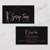 Spray Tan Mobile Spray Tan Gold Glittering Girl Visitenkarte (Vorne/Hinten)
