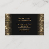 Spray Tan Mobile Spray Tan Gold Glittering Girl Visitenkarte (Rückseite)