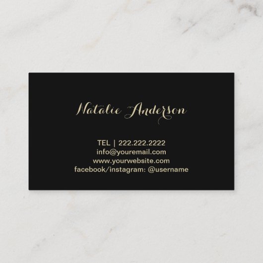 Spray Tan Modern Black Glitzer Mobile Tanning Visitenkarte (Rückseite)