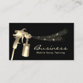 Spray Tan Modern Gold Mobile Tanning Visitenkarte (Vorderseite)