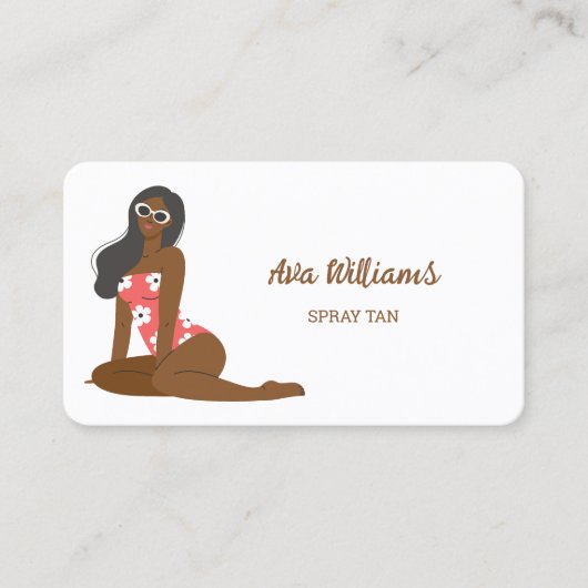 Spray Tan Visitenkarte (Vorderseite)