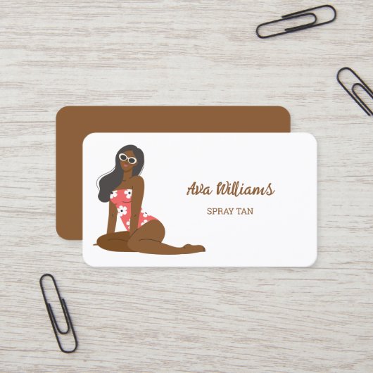 Spray Tan Visitenkarte (Vorderseite/Rückseite Beispiel)