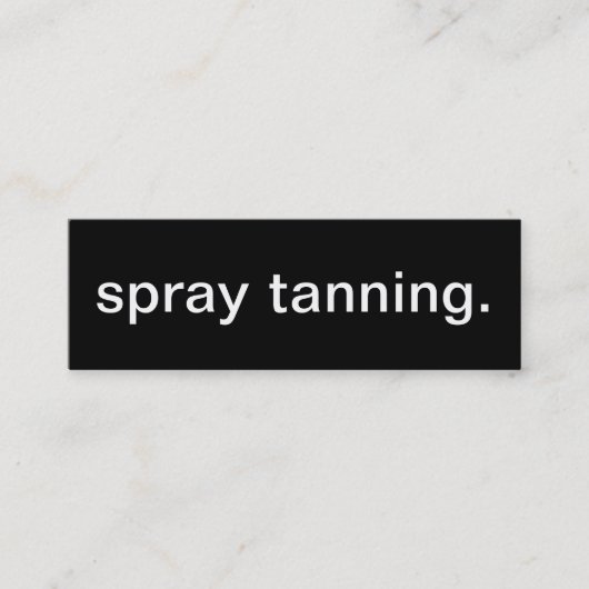 Spray-TAN-Visitenkarte Mini Visitenkarte (Vorderseite)