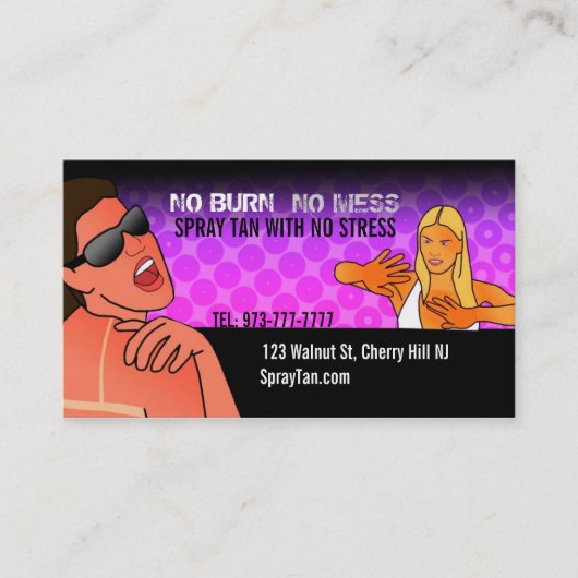 Spray-TAN-Visitenkarten Visitenkarte (Vorderseite)