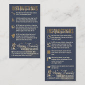 Spray Tan vor AfterCare Guide Visitenkarte (Vorne/Hinten)