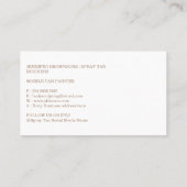 Spray Tanning Boho Body Skincare Frau Logo Visitenkarte (Rückseite)