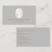 Spray Tanning Boho Körperpflege grau Visitenkarte (Vorne/Hinten)