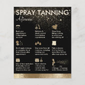 Spray Tanning Bronze Body Paint Aftercare Tipps Flyer (Hinten)
