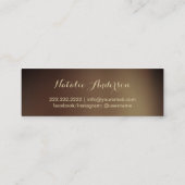 Spray Tanning Elegant Gold & Tan Mini Visitenkarte (Rückseite)