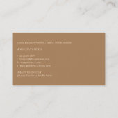 Spray Tanning Frau Boho Body Skincare Visitenkarte (Rückseite)