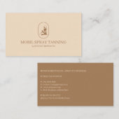 Spray Tanning Frau Boho Body Skincare Visitenkarte (Vorne/Hinten)