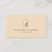 Spray Tanning Frau Boho Body Skincare Visitenkarte (Vorderseite)