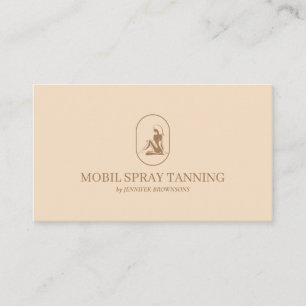 Spray Tanning Frau Boho Body Skincare Visitenkarte