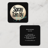 Spray Tanning Gold Sun Business Card Quadratische Visitenkarte (Vorne/Hinten)