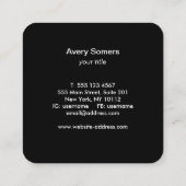 Spray Tanning Gold Sun Business Card Quadratische Visitenkarte (Rückseite)
