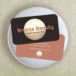 Spray Tanning Gold Sun Business Card Visitenkarte