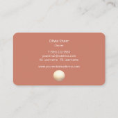 Spray Tanning Gold Sun Business Card Visitenkarte (Rückseite)