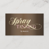 Spray Tanning Gold Typografy Salon Wellness-Center Visitenkarte (Vorderseite)