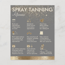 Spray Tanning Grey Body Paint Aftercare Flyer