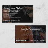 Spray Tanning Mobile Body Tan Paint Summer Bronze Visitenkarte (Vorne/Hinten)
