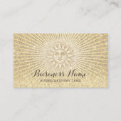 Spray Tanning Modern Gold Sun Glitzer Visitenkarte (Vorderseite)