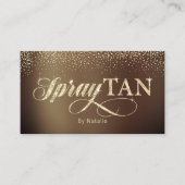 Spray Tanning Moderne Gold Typografie Visitenkarte (Vorderseite)