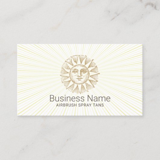 Spray Tanning Moderner Sunshine Salon Wellness-Cen Visitenkarte (Vorderseite)