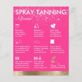 Spray Tanning Neon Pink Body Paint Aftercare Flyer