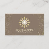 Spray Tanning Salon Golden Sun Modern Confetti Visitenkarte (Vorderseite)