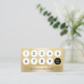 Spray Tanning Salon Moderne Gold Glitzer Loyalty Treuekarte (Stehend Vorderseite)