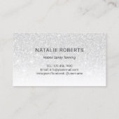 Spray Tanning Salon Modernes Black Glitzer Loyalty Treuekarte (Rückseite)