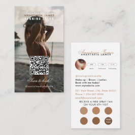 Spray Tanning Salon Social Media Loyalty Card Visitenkarte