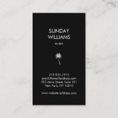 Spray Tanning Salon Tropical Green Palms Visitenkarte (Rückseite)