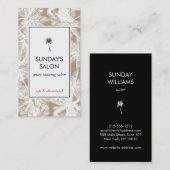 Spray Tanning Salon Tropical Tan/White Palms Visitenkarte (Vorne/Hinten)