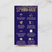 Spray Tanning Visitenkarte (Rückseite)