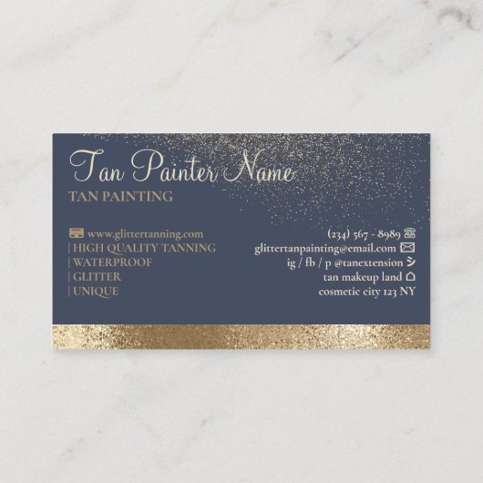 Spray Tanning Visitenkarte (Rückseite)