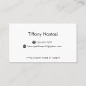 SPRAY TANS GESCHÄFTSKARTE VISITENKARTE (Rückseite)