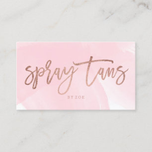Spray Tans Logo elegante Rose Gold Typografie pink Visitenkarte