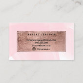 Spray Tans Logo elegante Rose Gold Typografie pink Visitenkarte (Rückseite)