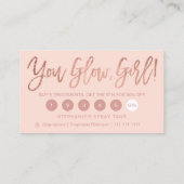 Spray tans Logo Rose Gold Typografie Visitenkarte (Rückseite)