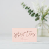 Spray tans Logo Rose Gold Typografie Visitenkarte (Stehend Vorderseite)