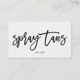 Spray Tans Logo Schwarz einfache minimalistische T Visitenkarte