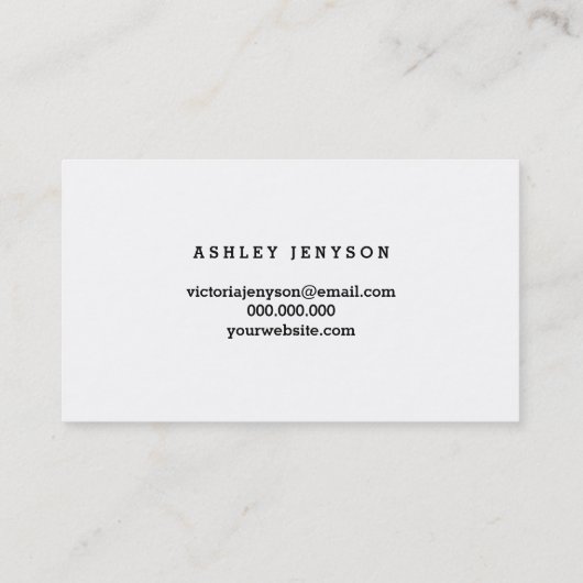 Spray Tans Logo Schwarz einfache minimalistische T Visitenkarte (Rückseite)