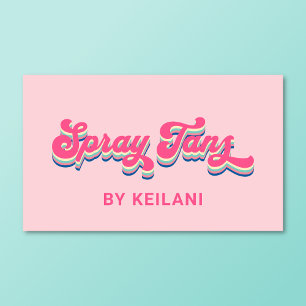 Spray Tans Tanning Specialist Groovy Retro Visitenkarte