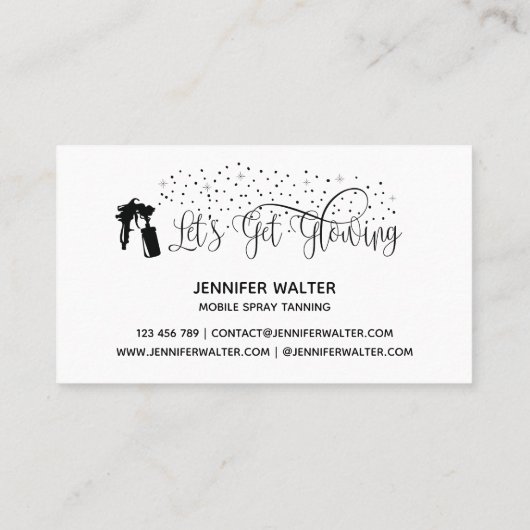 SPRAY TANS VISITENKARTE (Rückseite)