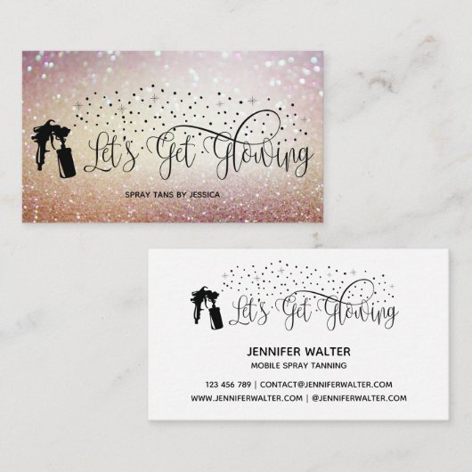 SPRAY TANS VISITENKARTE (Vorne/Hinten)